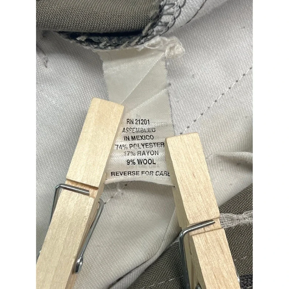 vtg 90s John Henry 30x29 Tan Dress Pants Trousers Wool Blend Pleated Straight